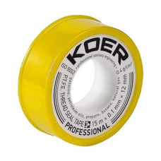 ФУМ стрічка для газу KOER ST-02 15M * 0.1mm * 12mm (KR0120) ФУМ стрічка для газу KOER ST-02 15M * 0.1mm * 12mm (KR0120)