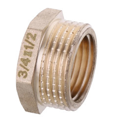 Футорка 1/2"х3/4" Koer KF.F0608.WN без нікелю (KR2985)