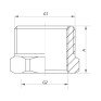 Футорка 3/8"х1/2" Koer KF.F0406 (KF0081)
