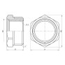 Футорка SD Forte 1"х3/4" ЗВ SF3742520