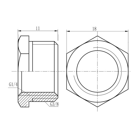 Футорка SD Forte 3/8"х1/4" НВ SF37496
