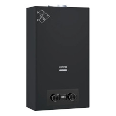 Газовая колонка KOER KWH.G0110 BLACK дымоходная 10 л/мин (KR5554)