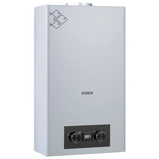 Газовая колонка KOER KWH.G0110 GRAY дымоходная 10 л/мин (KR5555)