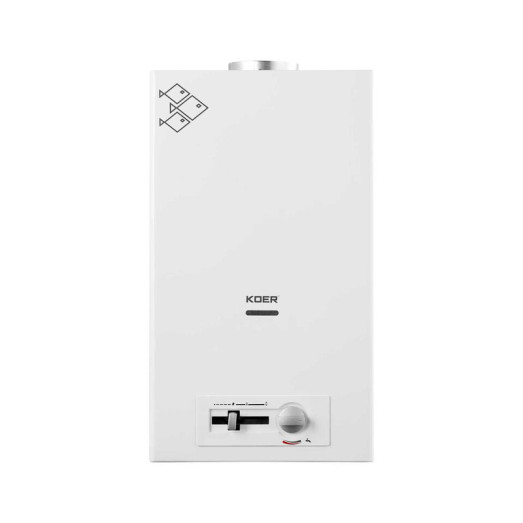Газовая колонка KOER KWH.G0410 WHITE дымоходная с пьезорозжигом 10 л/мин (KR5663)