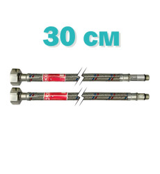 Гнучкі шланги для змішувача гайка 1/2'' - Штуцер M10 (30 см) 2 шт Koer (KR0272)