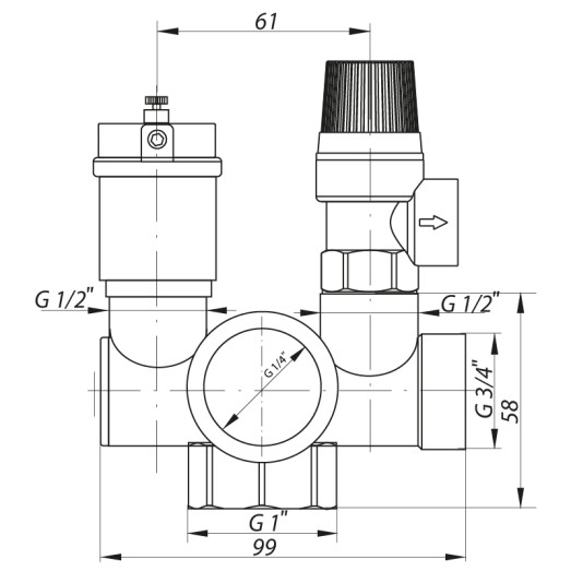 Група безпеки - 1" KOER KR.104 (KR2842)
