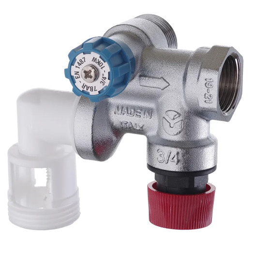 Група безпеки водонагрівача (горизонтальна) Roho R2111-050 - 1/2"х 3/4" ВЗ (7 бар) (RO0164)