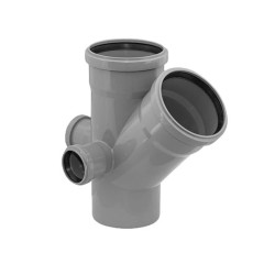 Крестовина канализационная (назад/налево) СВК-Альянс 110/110/50 мм 45°/90°(1044922)