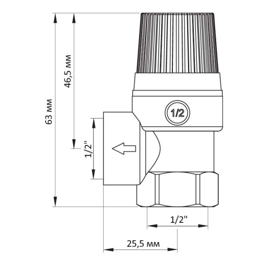 Предохранительный клапан 6 bar Koer KR.1260 (KR2681)