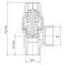 Клапан предохранительный ВН 1/2"х3/4" KOER KR.1261 (3 бар) (KR3107)