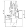 Клапан предохранительный ВН 1/2"х3/4" Koer KR.1262 (с выходом для подключения манометра) (2.5 бар) (KR3110)