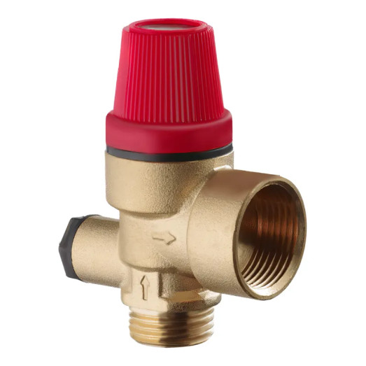Клапан предохранительный ВН 1/2"х3/4" Koer KR.1262 (с выходом для подключения манометра) (3 бар) (KR3111)