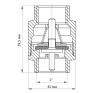 Клапан обратный 1" Koer KR.172 (KR2754)