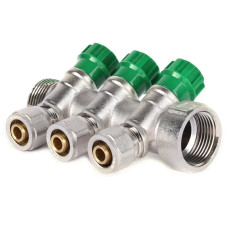 Колектор вентильний з фітингом Koer KR.1124-3 1"x3 ways (KR2833)