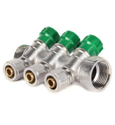 Колектор вентильний з фітингом Koer KR.1124-3 1"x3 ways (KR2833)