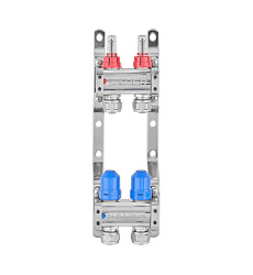 Коллекторный блок с расходомерами и евроконусами Koer KR.1210-2 - 1"x2 ways (KR5264)