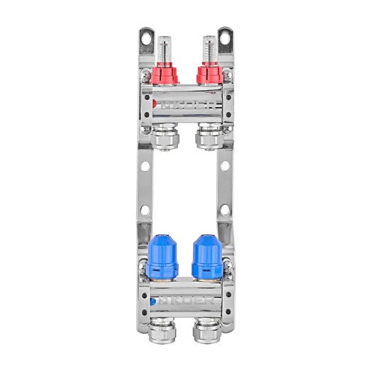 Коллекторный блок с расходомерами и евроконусами Koer KR.1210-2 - 1"x2 ways (KR5264)