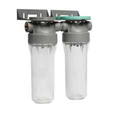 Колба фильтра прозрачная 2P DUPLEX ПЭТ для холодной воды Ecosoft 3/4" (FDPP2P0130/G118)
