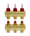 Колектор для теплої підлоги Danfoss FHF на 3 контури з витратомірами 1"х3/4" (088U0523)