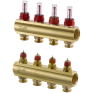 Колектор для теплої підлоги Danfoss FHF на 4 контури з витратомірами 1"х3/4" (088U0524)