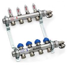 Коллектор для теплого пола Rehau HKV-D на 6 контуров без шаровых кранов1 "х3/4" (208061003)