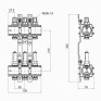 Коллектор Icma 1" 3 выхода с расходомерами №K013 (87K013PH06)