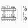 Коллектор Icma 1" 6 выходов с расходомерами №K013 (87K013PK06)