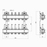 Коллектор Icma 1" 7 выходов с расходомерами №K013 (87K013PR06)