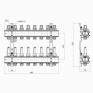 Коллектор Icma 1" 8 выходов с расходомерами №K013 (87K013PL06)