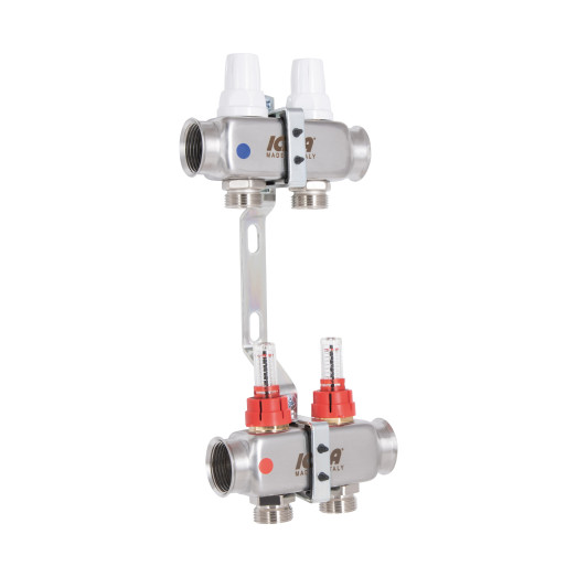 Коллектор Icma № K073 с расходомерами 1"x3/4" на 2 выхода (87K073179PG32QU)