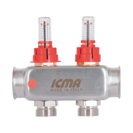 Коллектор Icma № K073 с расходомерами 1"x3/4" на 2 выхода (87K073179PG32QU)