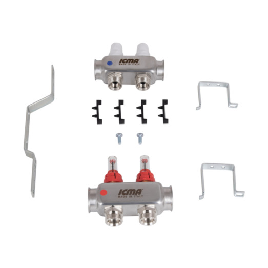 Коллектор Icma № K073 с расходомерами 1"x3/4" на 2 выхода (87K073179PG32QU)