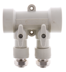 Колектор розподільний 2-way з фітингом (40x20) ППР KOER (KP2555)