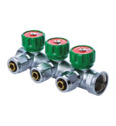 Колектор вентильний з фітингом Koer KR.1121-3 3/4"x3 ways (KR2651)