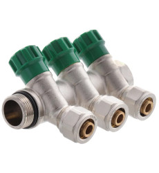 Колектор вентильний з фітингом Koer KR.1123-3 3/4"x3 ways (KR2830)