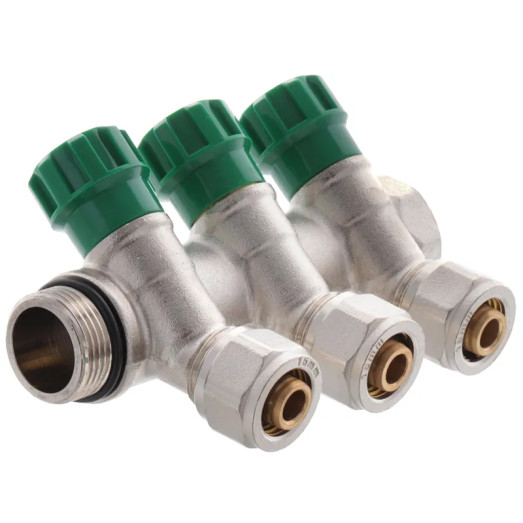 Колектор вентильний з фітингом Koer KR.1123-3 3/4"x3 ways (KR2830)