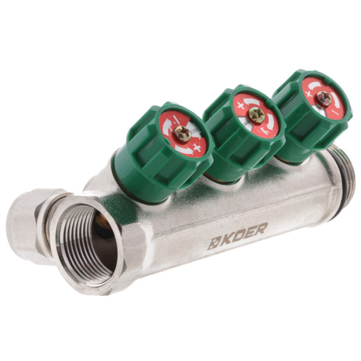 Колектор вентильний з фітингом Koer KR.1123-3 3/4"x3 ways (KR2830)