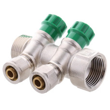 Колектор вентильний з фітингом Koer KR.1124-2 1"x2 ways (KR2832)