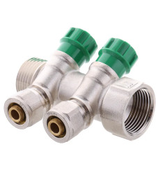 Колектор вентильний з фітингом Koer KR.1124-2 1"x2 ways (KR2832)