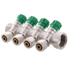 Колектор вентильний з фітингом Koer KR.1124-4 1"x4 ways (KR2834)