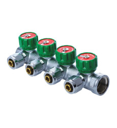 Колектор вентильний з фітингом Koer KR.1121-4 3/4"x4 ways (KR2652)