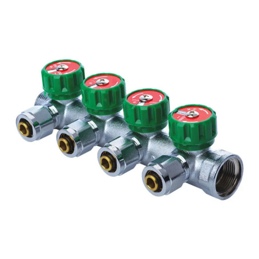Колектор вентильний з фітингом Koer KR.1121-4 3/4"x4 ways (KR2652)