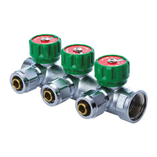 Колектор вентильний з фітингом Koer KR.1122-3 1"x3 ways (KR2654)