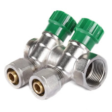Колектор вентильний з фітингом Koer KR.1123-2 3/4"x2 ways (KR2829)