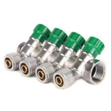 Колектор вентильний з фітингом Koer KR.1123-4 3/4"x4 ways (KR2831)