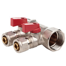 Колектор з кульовий кранами та фітингом FADO 3/4"x16x2 (KSO02)