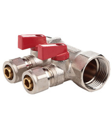 Колектор з кульовий кранами та фітингом FADO 3/4"x16x2 (KSO02)