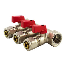 Колектор з кульовими кранами та фітингом FADO 3/4"x16x3 (KSO03)