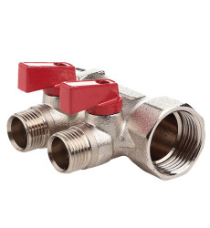 Колектор з кульовими кранами FADO 1"x1/2"x2 (KSR12)