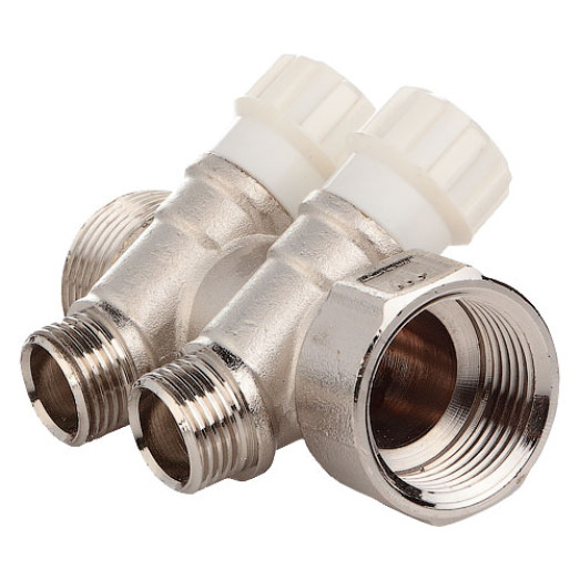 Колектор з вентильними кранами FADO 1"x1/2"x2 (KVR12)